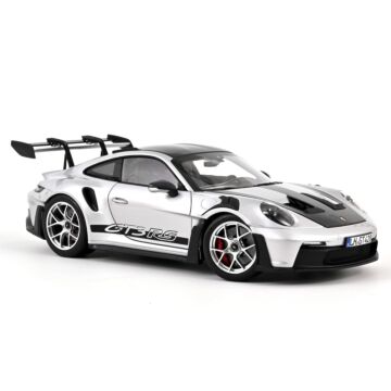 Porsche 911 GT3 RS Weissach Paket 1:18 Modellauto Miniatur 1/18 Silber Metallic Silver Norev 187366