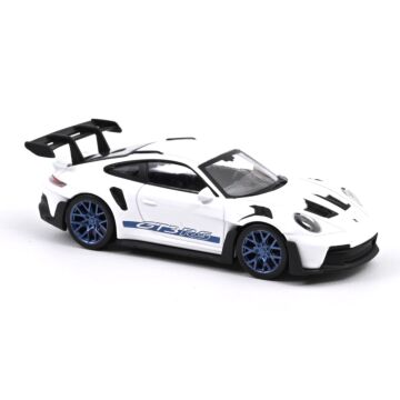 Porsche 911 GT3 RS 1:43 Modellauto Miniatur 1/43 Weiß Blau Norev 750048 Jet Car