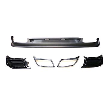 VW Original Tiguan II Heckdiffusor Granitgrau Chrom Umbau Nachrüstung Set